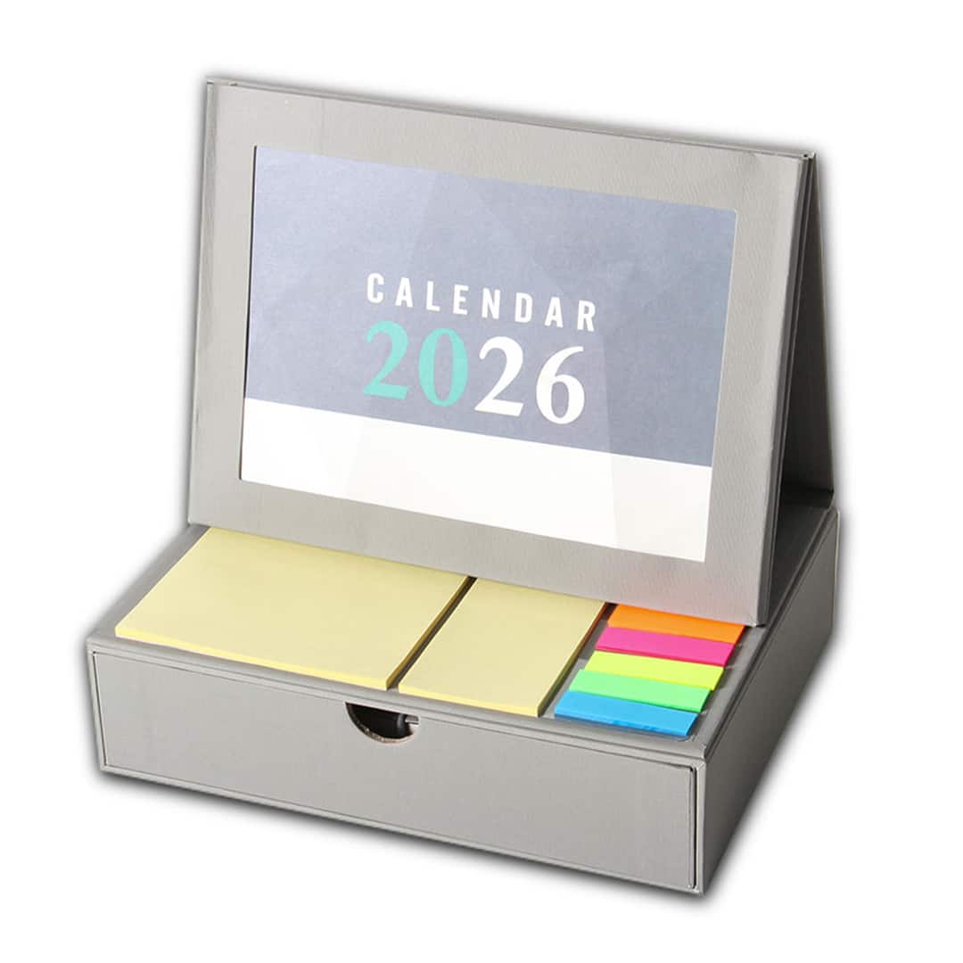 GIFTI BOX ORGANIZER – Elegant Desktop Organizer with Calendar, Notebook, and Accessories