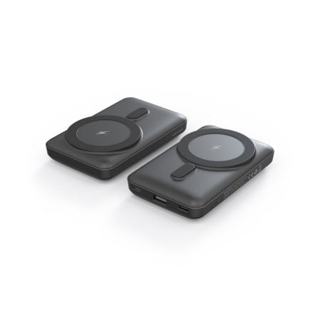 MAG-PD LIGHT Black – 10,000 mAh PD Power Bank with Wireless Charging and Light-Up Logo