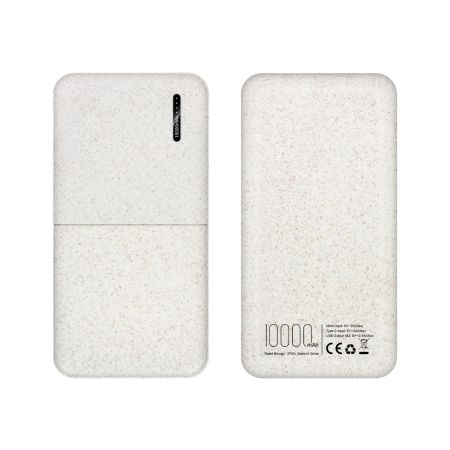 WHEAT POWER: 10,000mAh Eco-Friendly Portable Power Bank – Sustainable Charging Solution