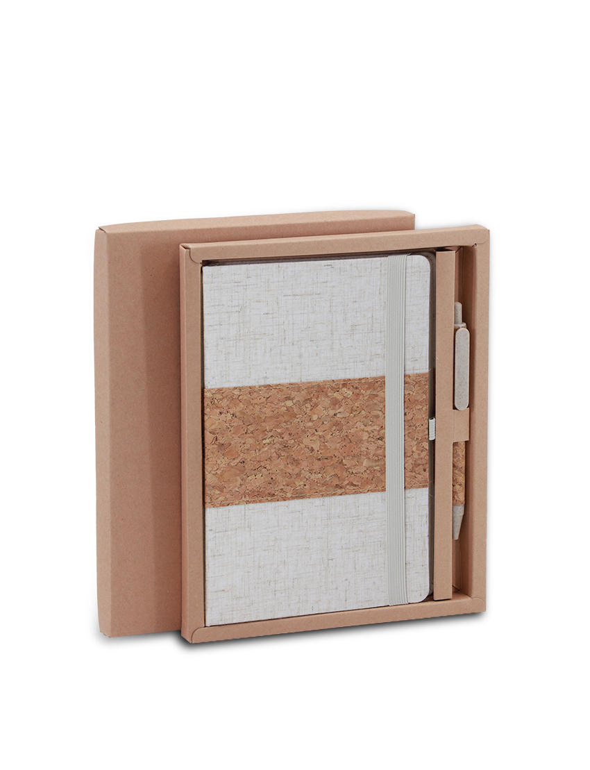 Sustainable A5 Notebook, Cork Ballpen - view 1 of 2