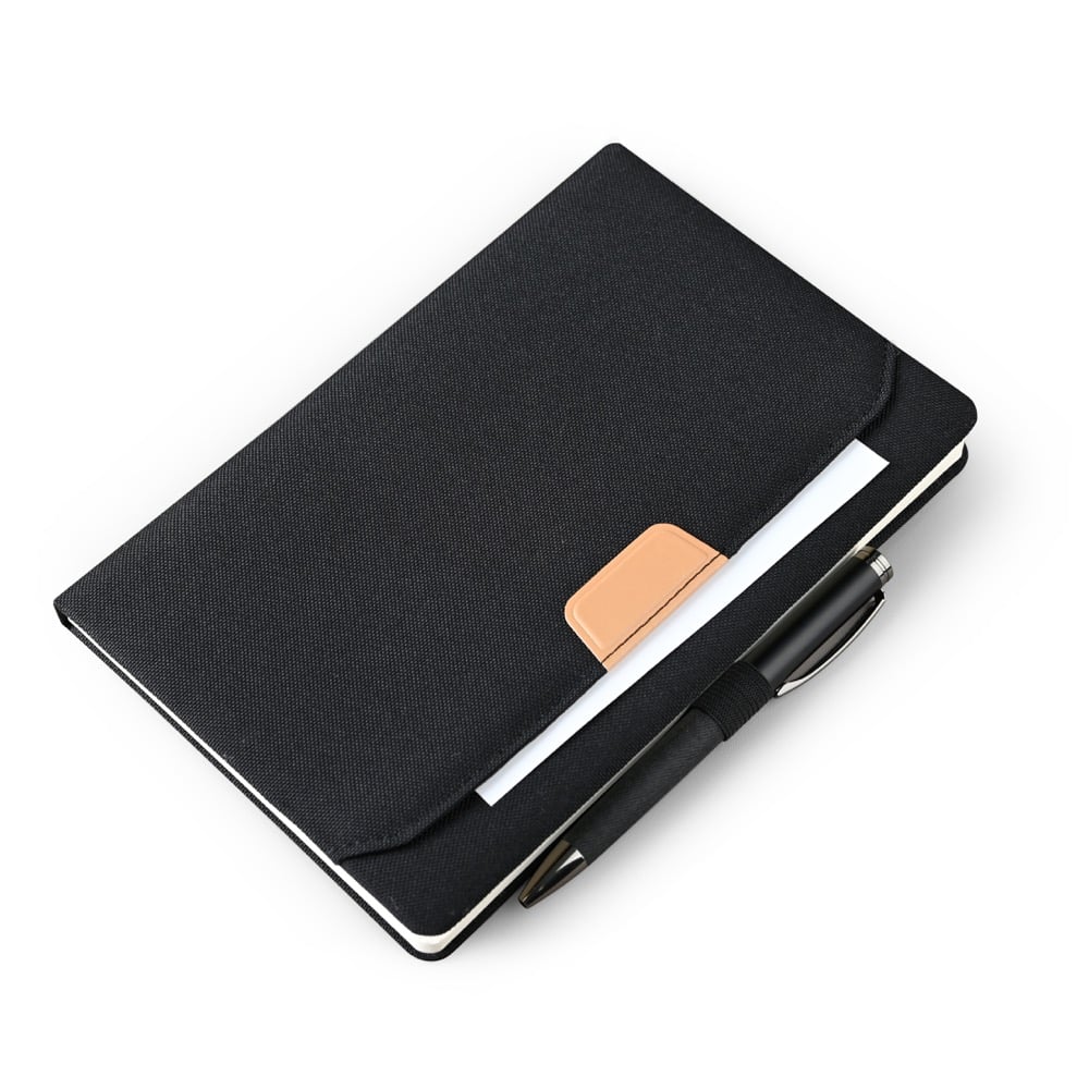 RPET NOTE – Eco-Friendly A5 Notebook with 96 Sheets, Pocket, and Pen Holder
