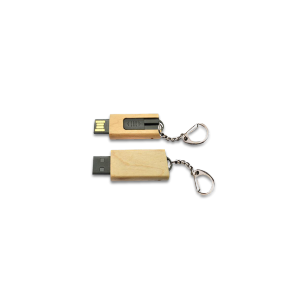 Eco-Friendly USB Drive with Metal Keychain for Easy Portability