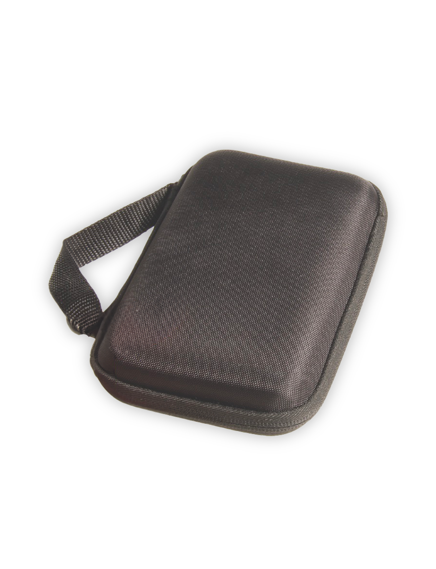 SEMI SMALL POUCH – Versatile Black Organizer with Elastic Holders and Zipper Closure