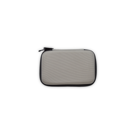 SILVER SMALL POUCH – Stylish Organizer with Elastic Holders and Durable Zipper