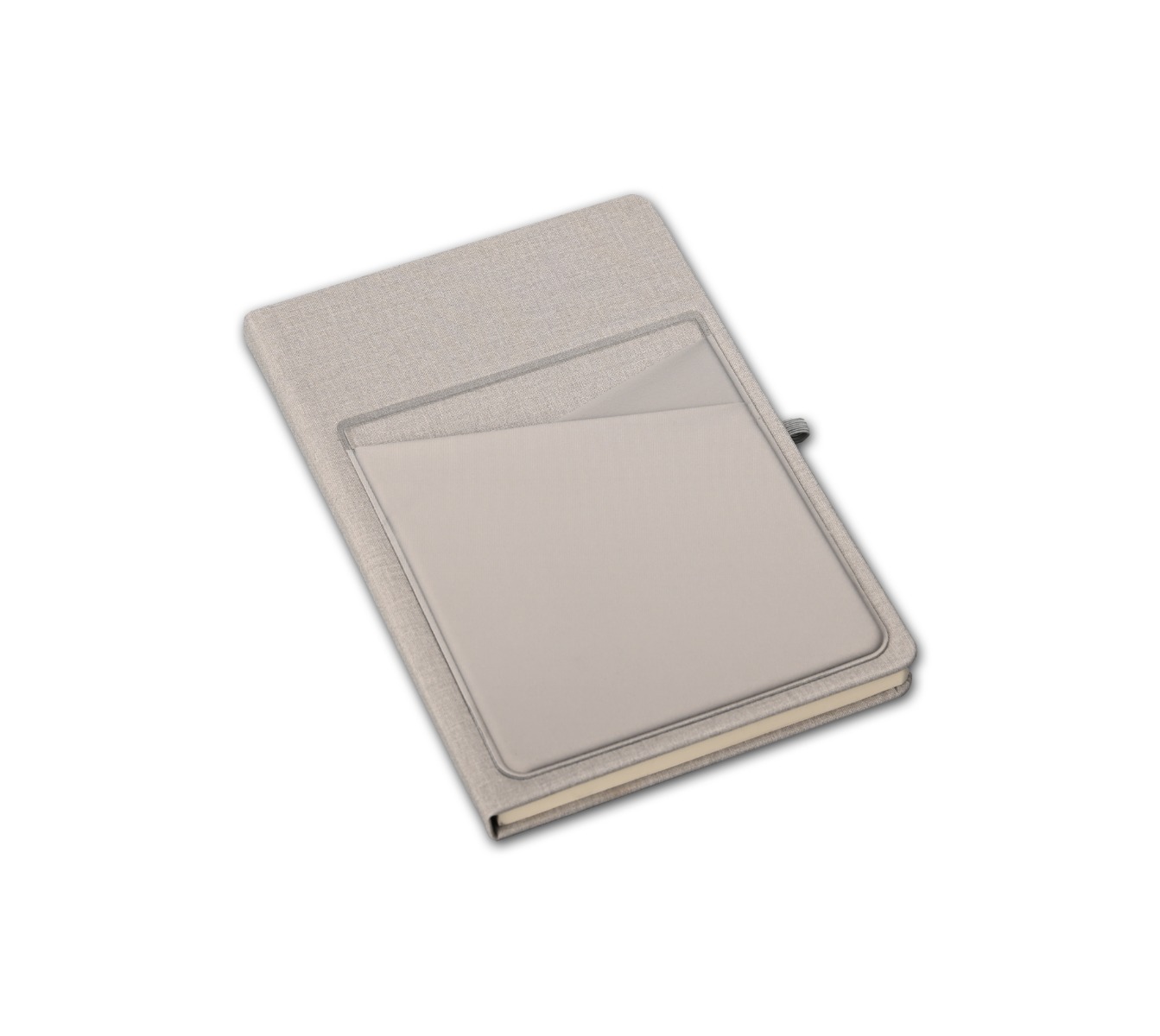 A5 Linen Notebook with Lycra Pockets and Pen Holder - view 1 of 10