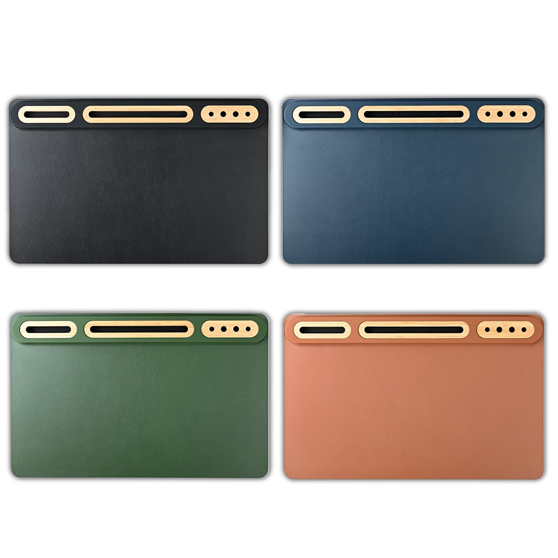 SOFTIDESK ORGANIZER – Eco-Friendly Desk Mat with Bamboo Holders for Ultimate Organization