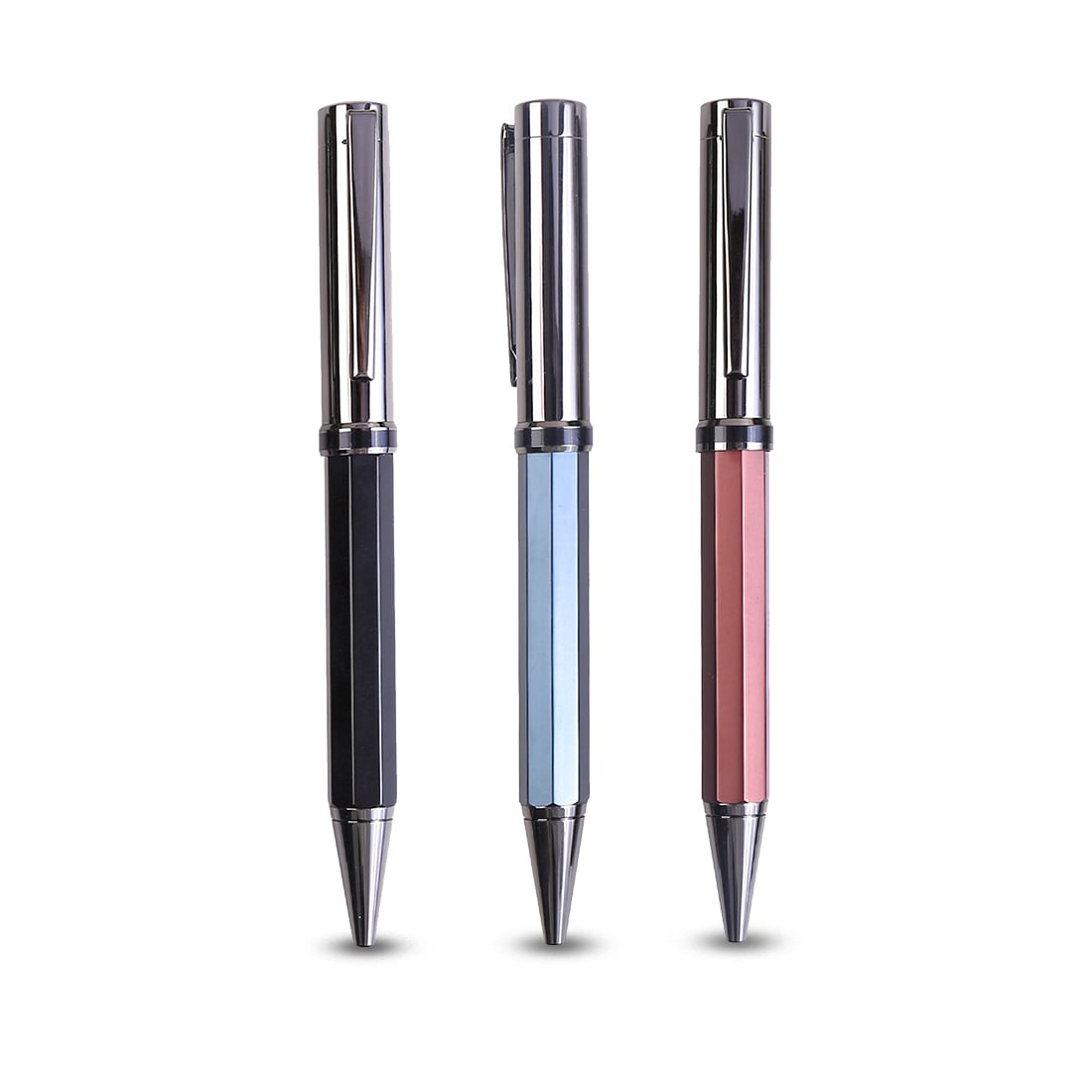 ALLURE PEN – Luxury Octagon-Sided Twist Ballpoint Pen with Gunblack Accents