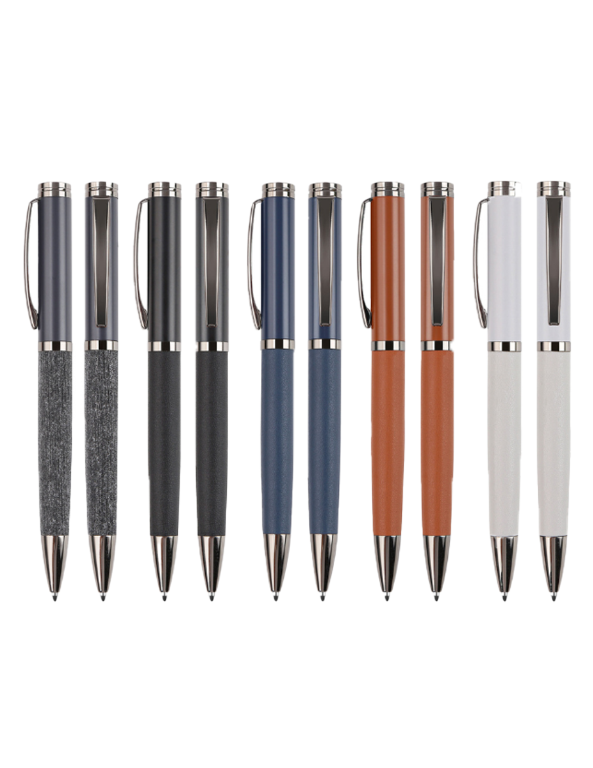 DELUXE PEN – Classy Metal Pen with PU Cover for a Luxurious Writing Experience