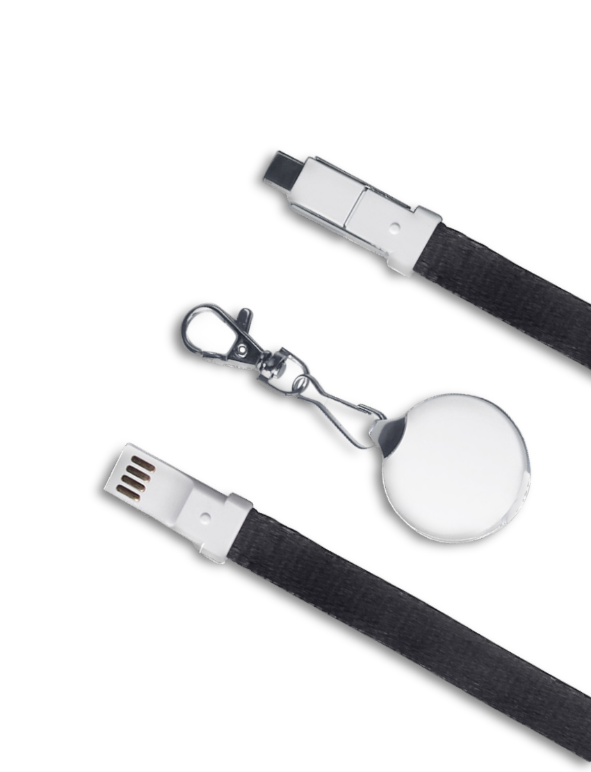 3 in1 LANYARD – Versatile Charging Cable for iOS, Android, and Type-C Devices