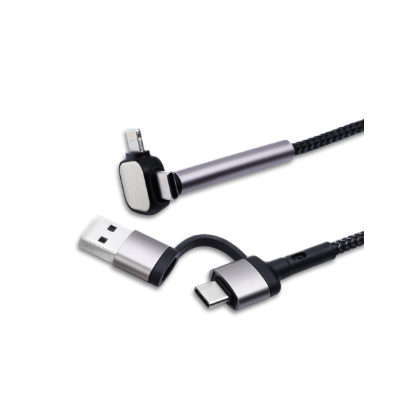 4-IN-1 PD CABLE – Versatile 1M Charging Cable with Phone Stand and Quick Charge Capability