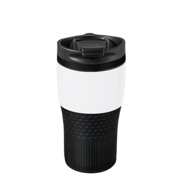 BAYAMO MEZZO Black – Premium 320ml Double Wall Thermal Mug with Customizable Grip