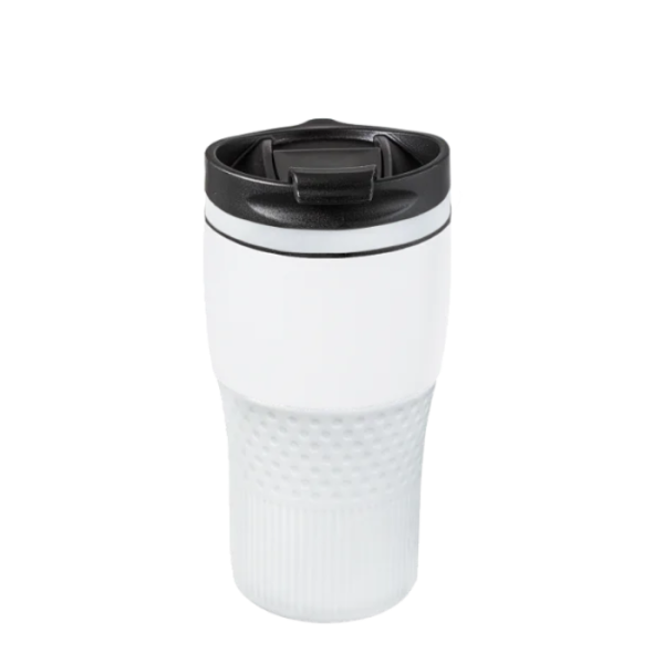 BAYAMO MEZZO White – Premium 320ml Double Wall Thermal Mug with Customizable Grip