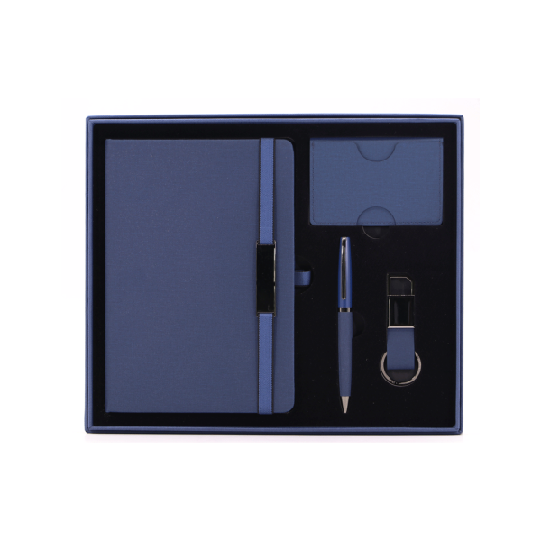 PRIME SET PLUS – Elegant Corporate Gift Set with PU Notebook, Metal Pen & RFID Card Holder