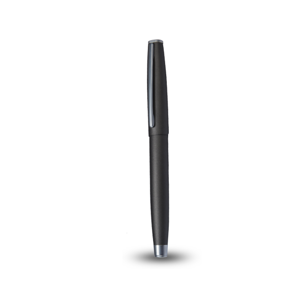 LUXY ROLLER PEN – Premium Matte Chrome Metal Rollerball Pen with Blue Ink