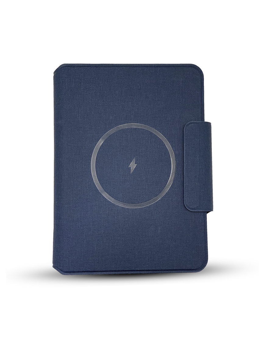 POWER NOTE with FLAP – Wireless Charging Notebook with 5000mAh Power Bank