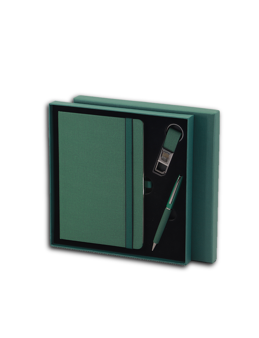 Elegant A5 Notebook, Metal Pen, and Keychain Gift Set - view 1 of 4
