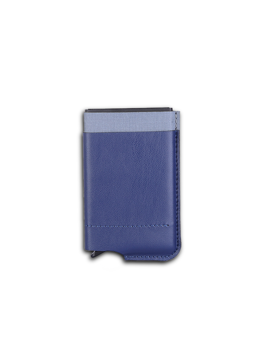RFID M-CARDHOLD – Secure PU Card Holder with External Pocket for Cash and Cards