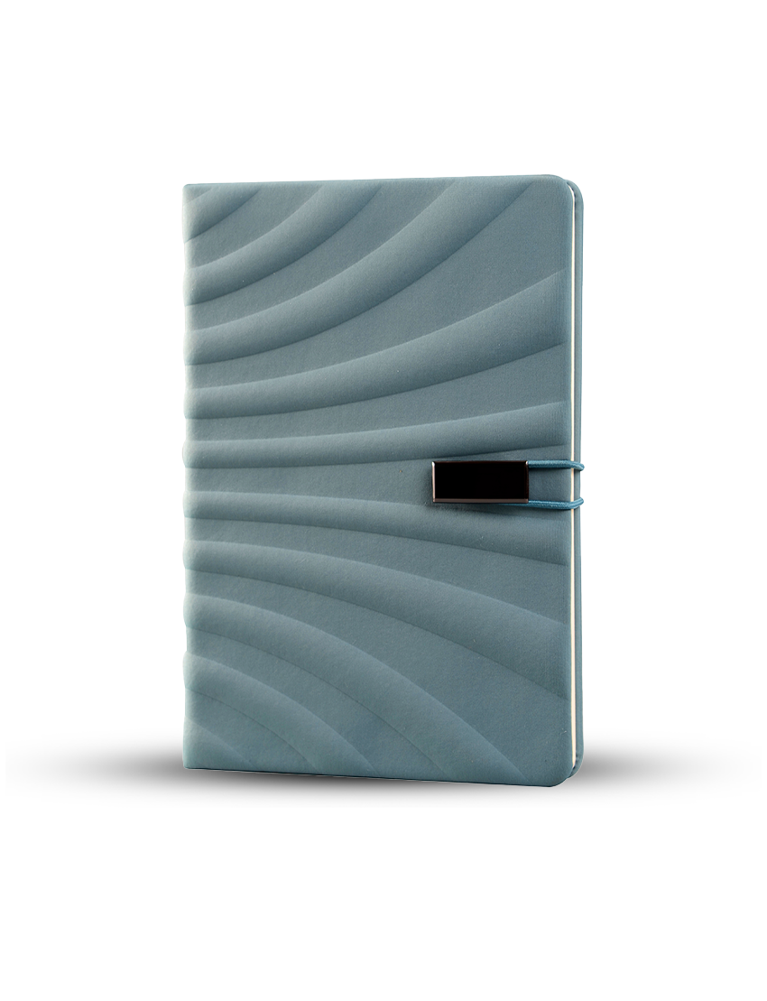 SOPHI NOTE – A5 Notebook with Wavy Design and Elastic Closure