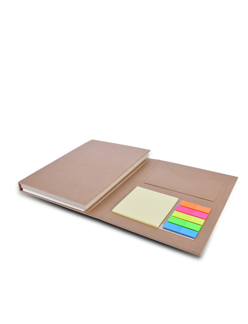 TRI-FOLD STATIONERY SET – All-in-One Stationery Organizer with Craft Paper Cover