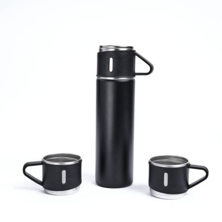 500ml Vacuum Flask with 2 Stainless Steel Cups for Hot and Cold Drinks - view 1 of 4