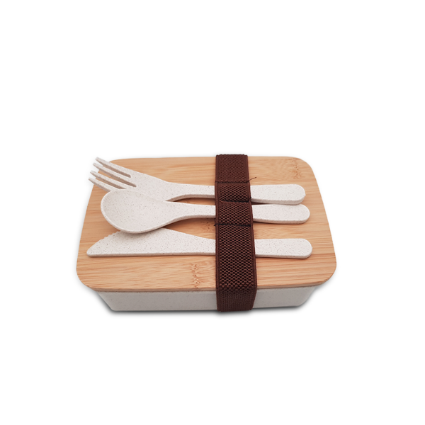 WHEAT LUNCH KIT – Eco-Friendly Reusable Lunch Box with Cutlery Set