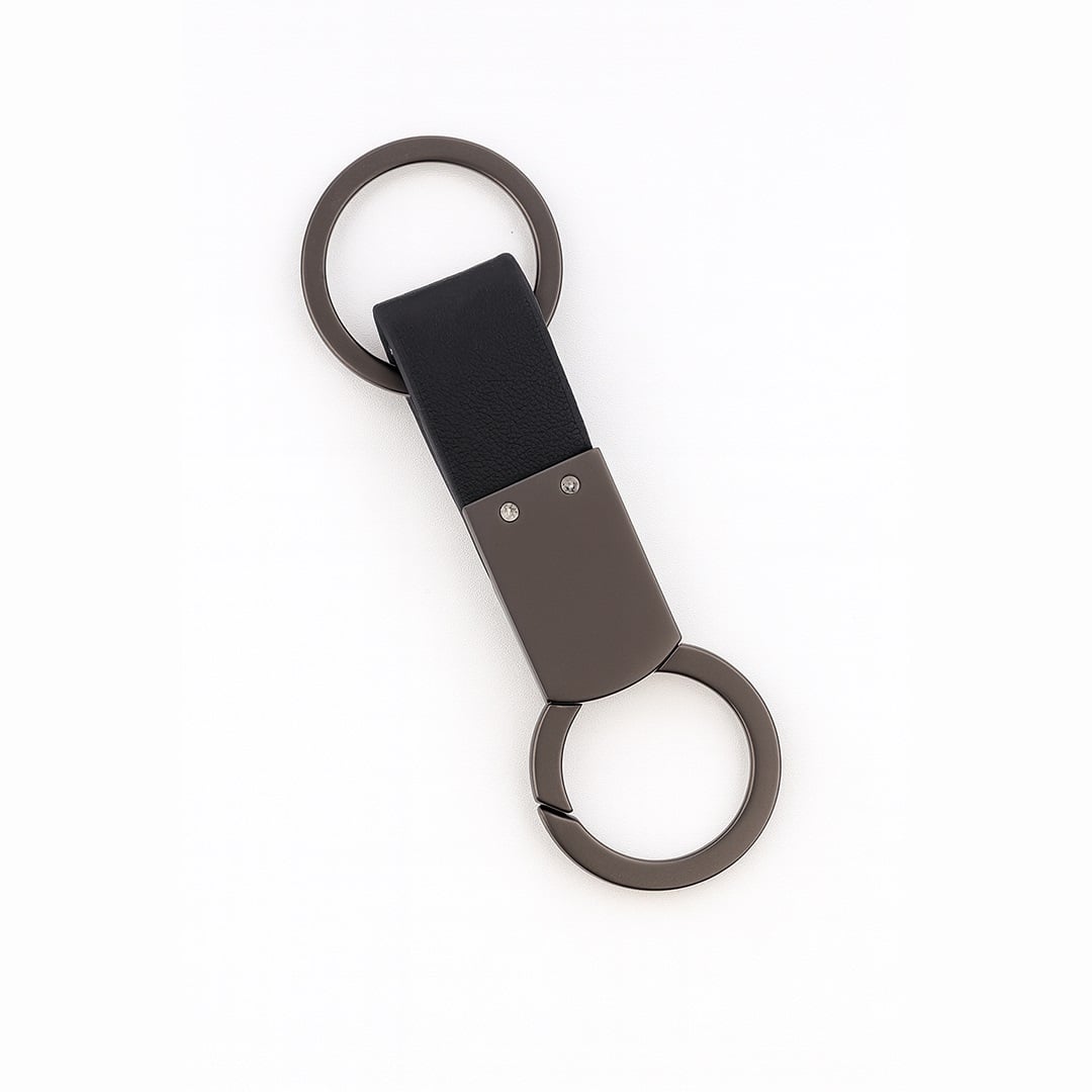 KEY KEEPER ? Elegant PU Leather & Metal Durable Keychain with Sleek Design