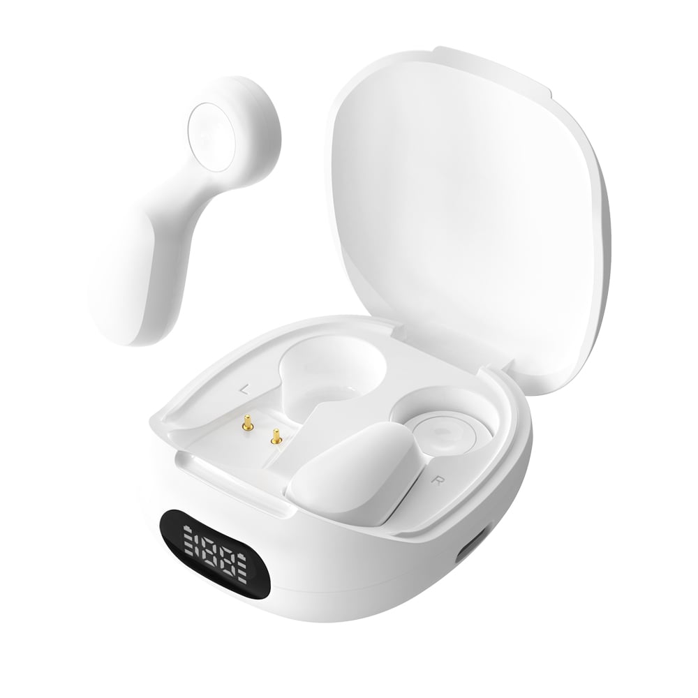 BUDSY ? Compact TWS Bluetooth 5.4 Earbuds with 13mm Stereo Speakers, Touch Controls & Digital Battery Display