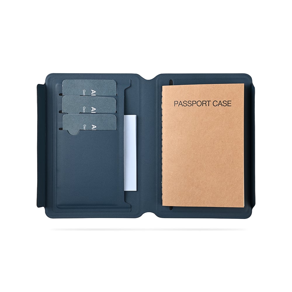 PASSPORT CASE PLUS ? Elegant Magnetic Closure Passport Holder with Recycled PU for Secure Travel Organization