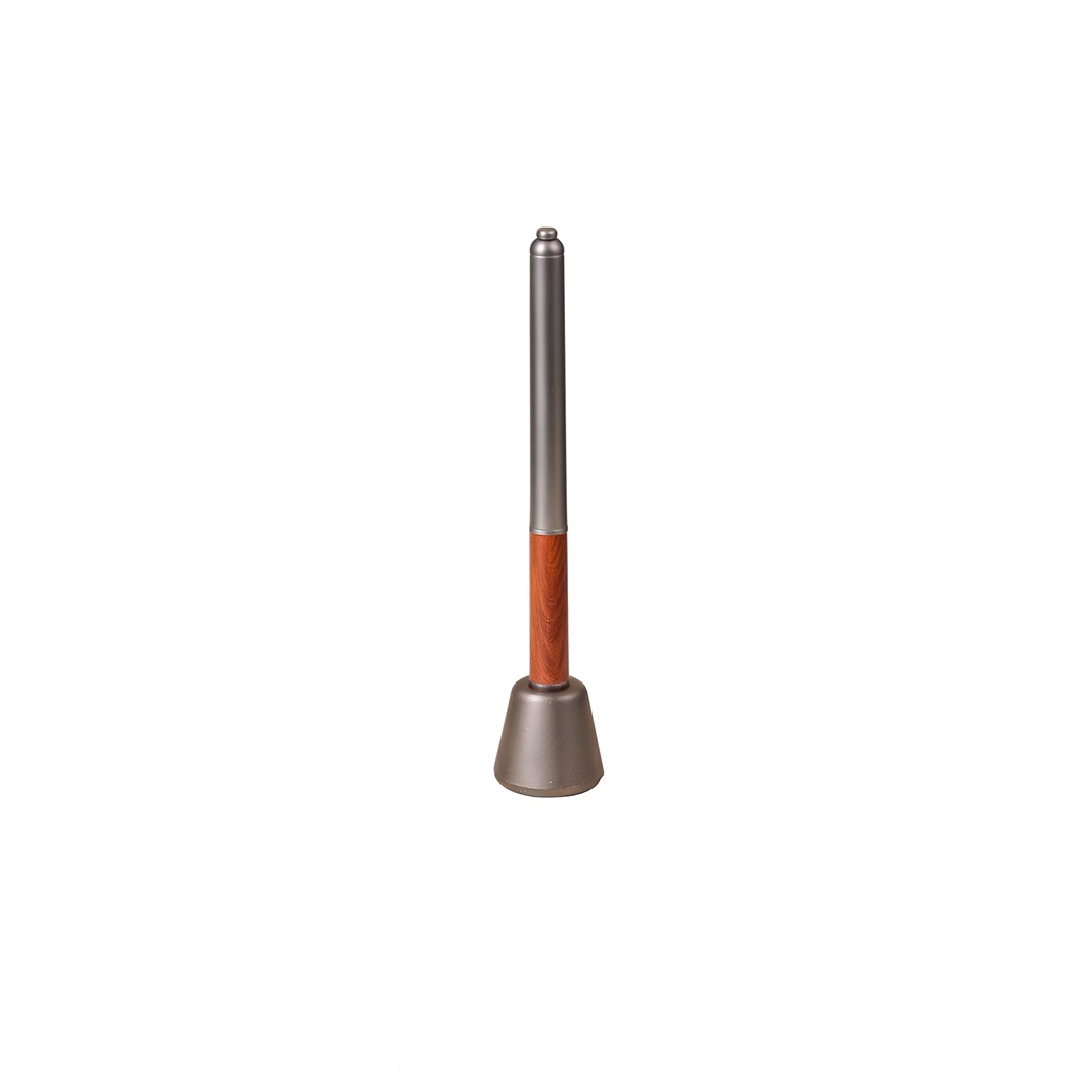 DESK PEN ? Luxurious Red Wood & Gun Black Brass Ballpoint Pen with Solid Brass Holder for Elegant Writing